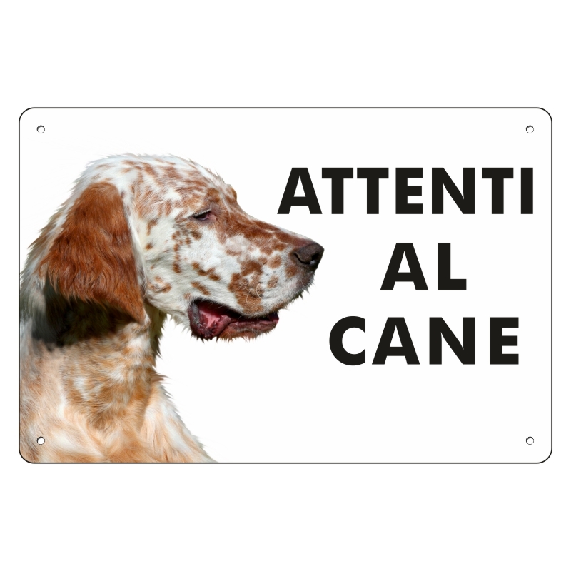 CARTELLO ATTENTI AL CANE ALLUMINIO DOBERMANN