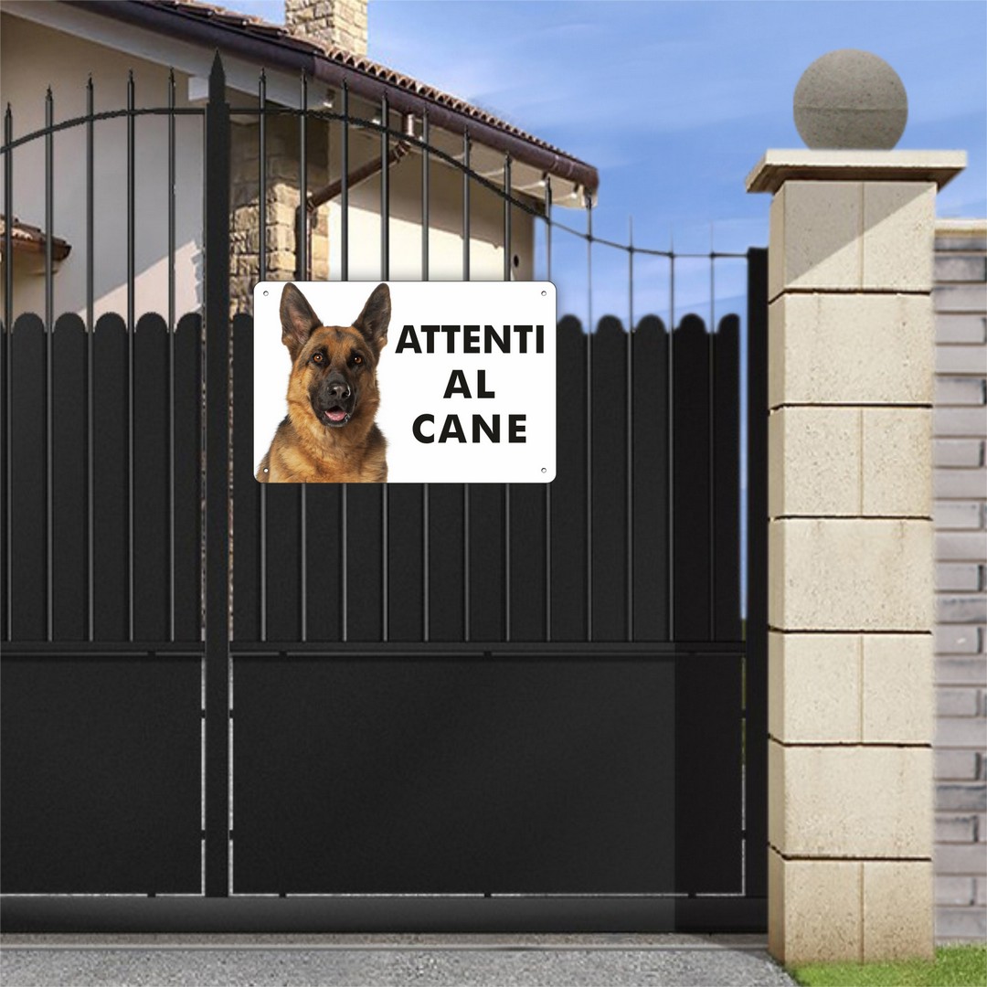 CARTELLO ATTENTI AL CANE casa abitazione cancello animale