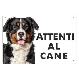 attenti al cane cartello alluminio Bovaro del Bernese.jpg