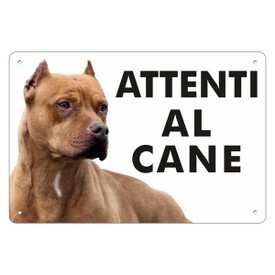 attenti al cane cartello alluminio Pitbull intero 1.jpg