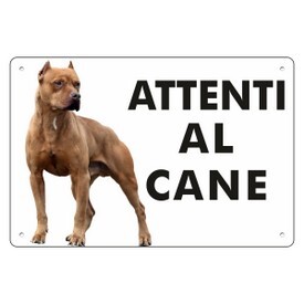 attenti al cane cartello alluminio Pitbull intero.jpg